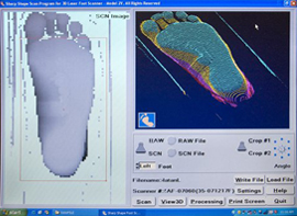 Foot scanner for custom orthotics